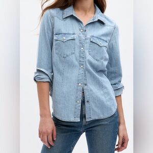 Calvin Klein Tops Calvin Klein Jeans |Women's Denim Button Down Shirt Size L